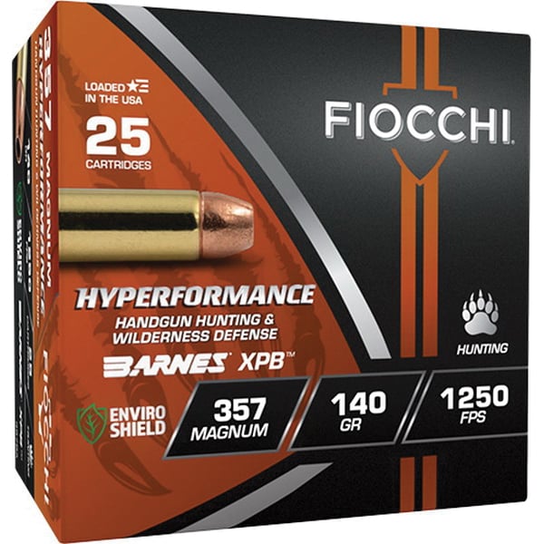 Fiocchi Hyperformance Hunt Handgun Ammunition .357 Rem Mag 140gr HP 1250 fps 25/ct - Flat Rate Shipping Under 30lbs! - No Credit Card Fees