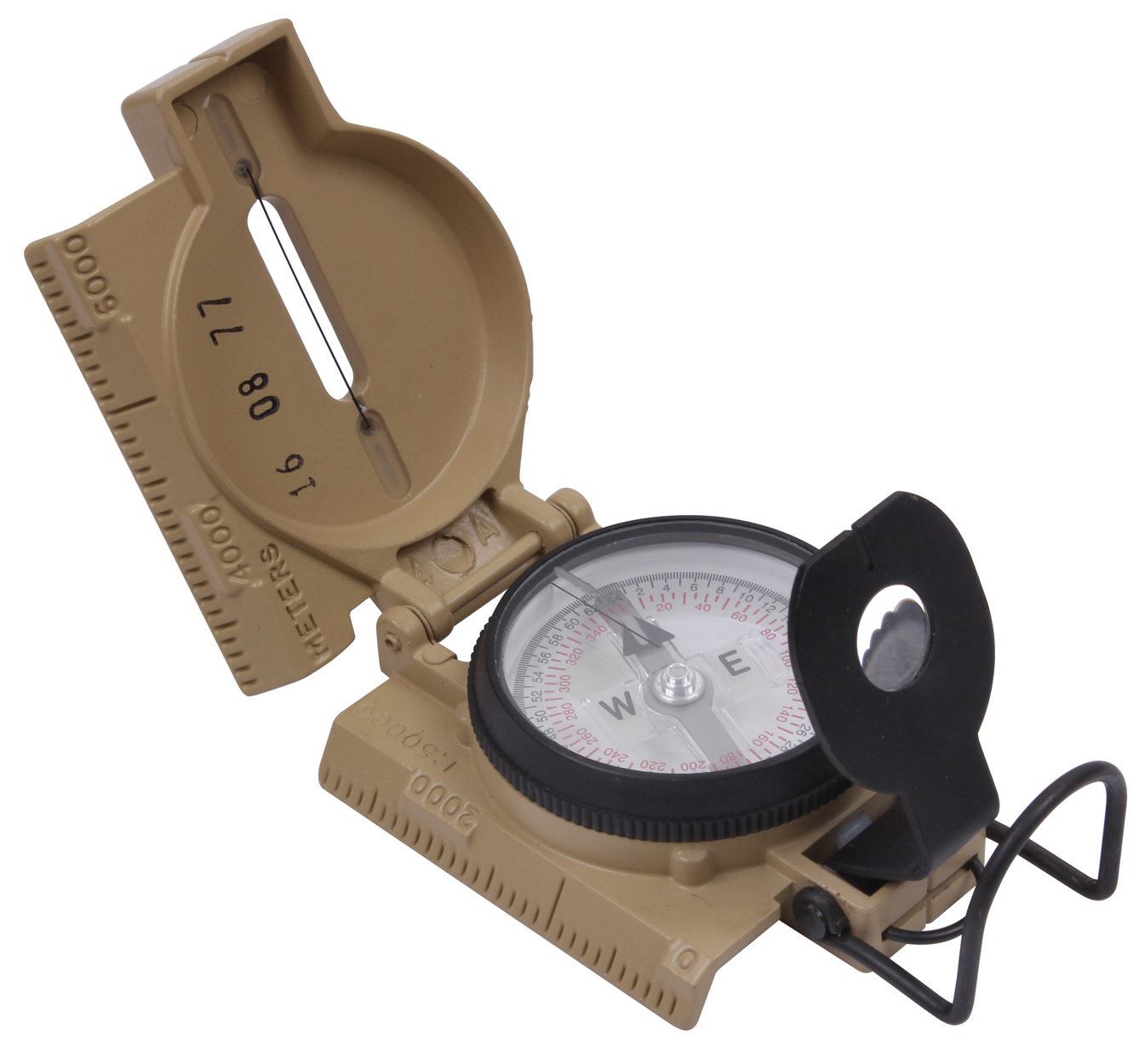 Cammenga G.I. Military Phosphorescent Lensatic Compass - Coyote Brown