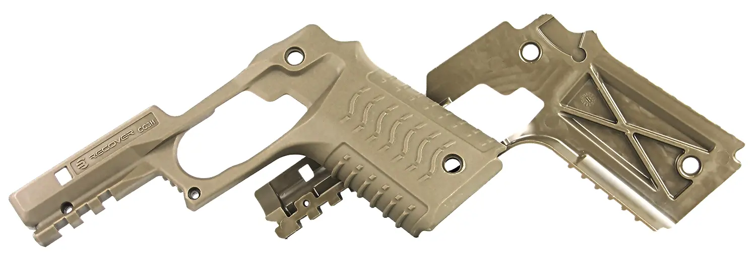 Recover Tactical CC3H-02 Grip Rail System Tan Polymer Picatinny for Standard Frame 1911