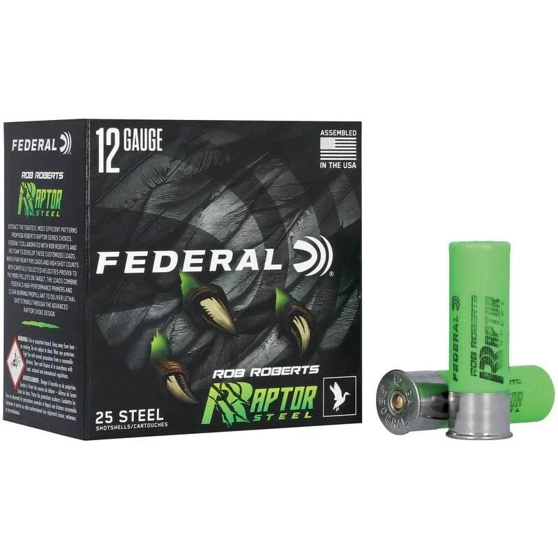 Federal Ron Roberts Raptor Steel Shotshells 12ga 3" 1-3/8oz 1400 fps #3 25/ct