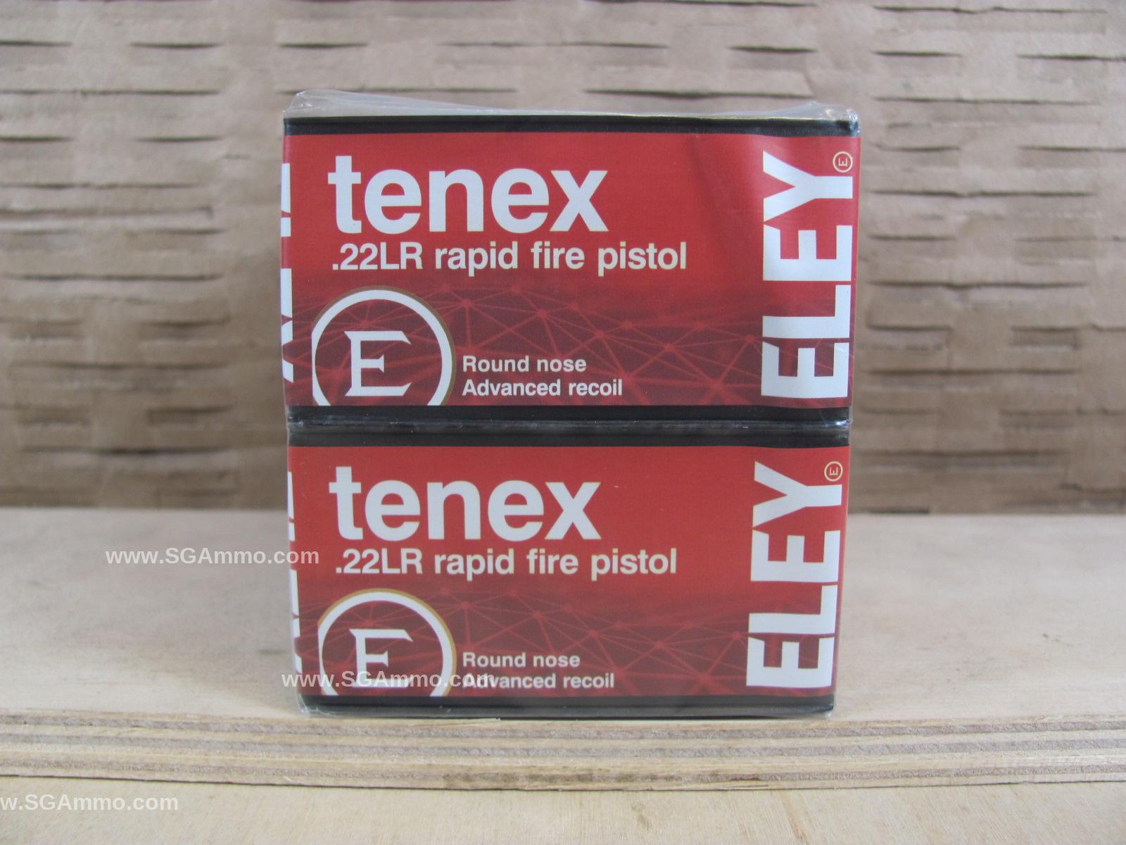 500 Round Brick – .22 LR 40 Grain Eley Tenex Rapid Fire Pistol Ammo Made in England