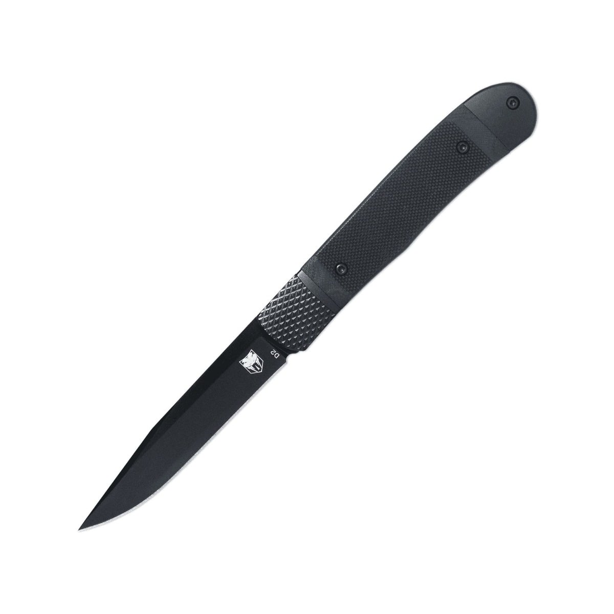 CobraTec Knives Trapper Hidden Release Folding Drop Point Knife, Blackout - CTTHRG10BKO
