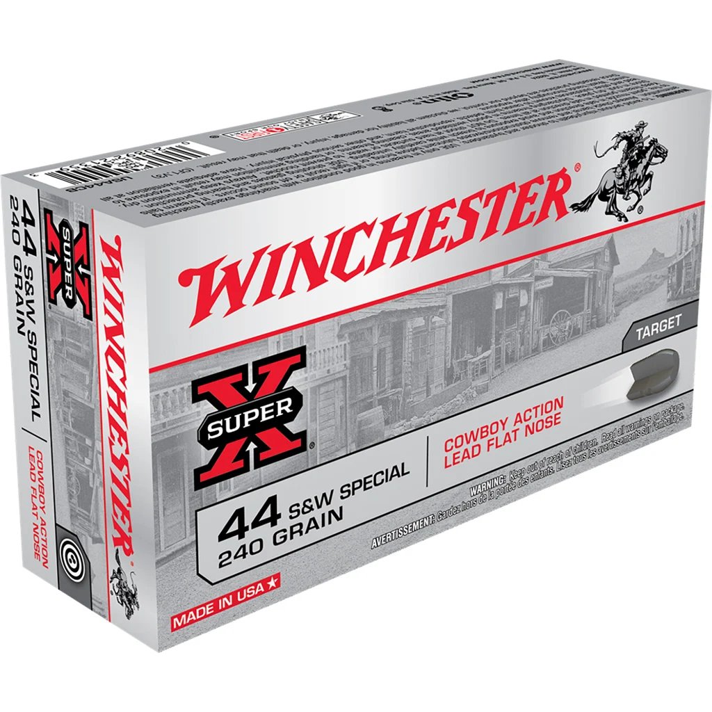 Winchester Super-X Pistol Ammo 44 S Spl. 240 gr. Lead Cowboy Action 50 rd.
