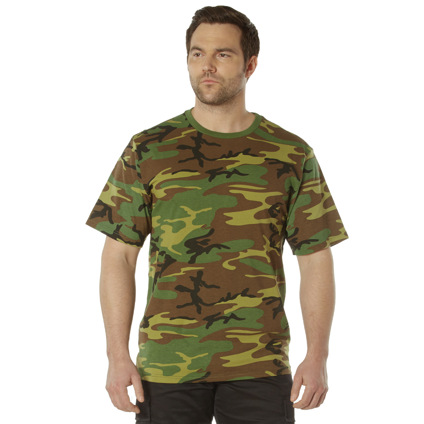 Rothco Full Comfort Fit T-Shirt - Woodland Camo, Large