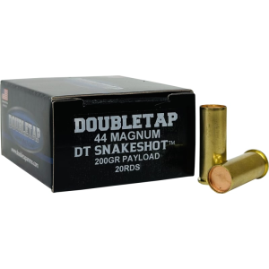 DoubleTap SnakeShot .44 Magnum 200gr #9 Shot with Hardcast Full Wadcutter Brass Case 20 Rounds