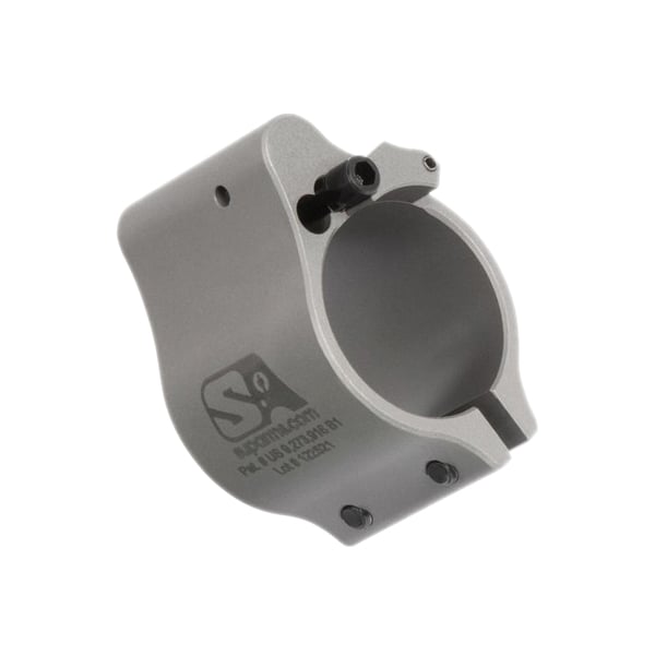Superlative Arms Clamp-On Direct Impingement Adjustable Gas Block 0.875" x 1", Stainless Steel