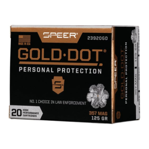 Cci Speer Ammo 23920GD Gold Dot Personal Protection 357 Mag 125 gr Hollow Point (HP) - 20rd Box
