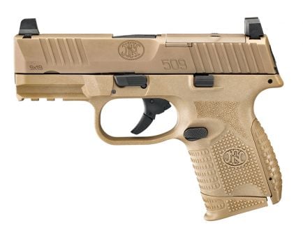 FN 509 COMPACT MRD 9MM LUGER – 1-12RD 1-15RD FDE - No Credit Card Fees - Free Shipping