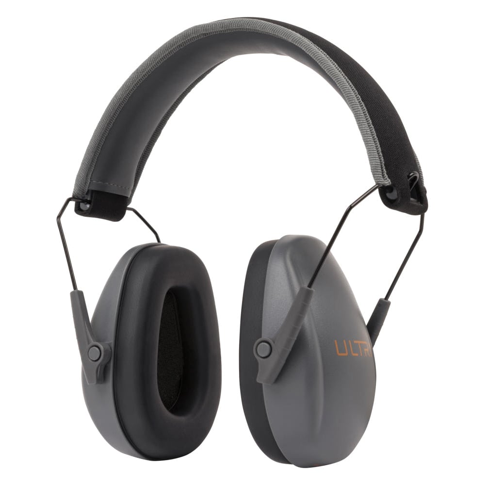 ULTRX 23 dB Slim Profile Passive Earmuffs, Gray