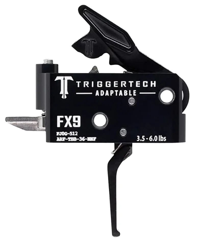 TriggerTech ARFTBB36NNF Adaptable Two-Stage Flat Trigger with 3.50-6 lbs Draw Weight Black PVD Finish for FN FX9