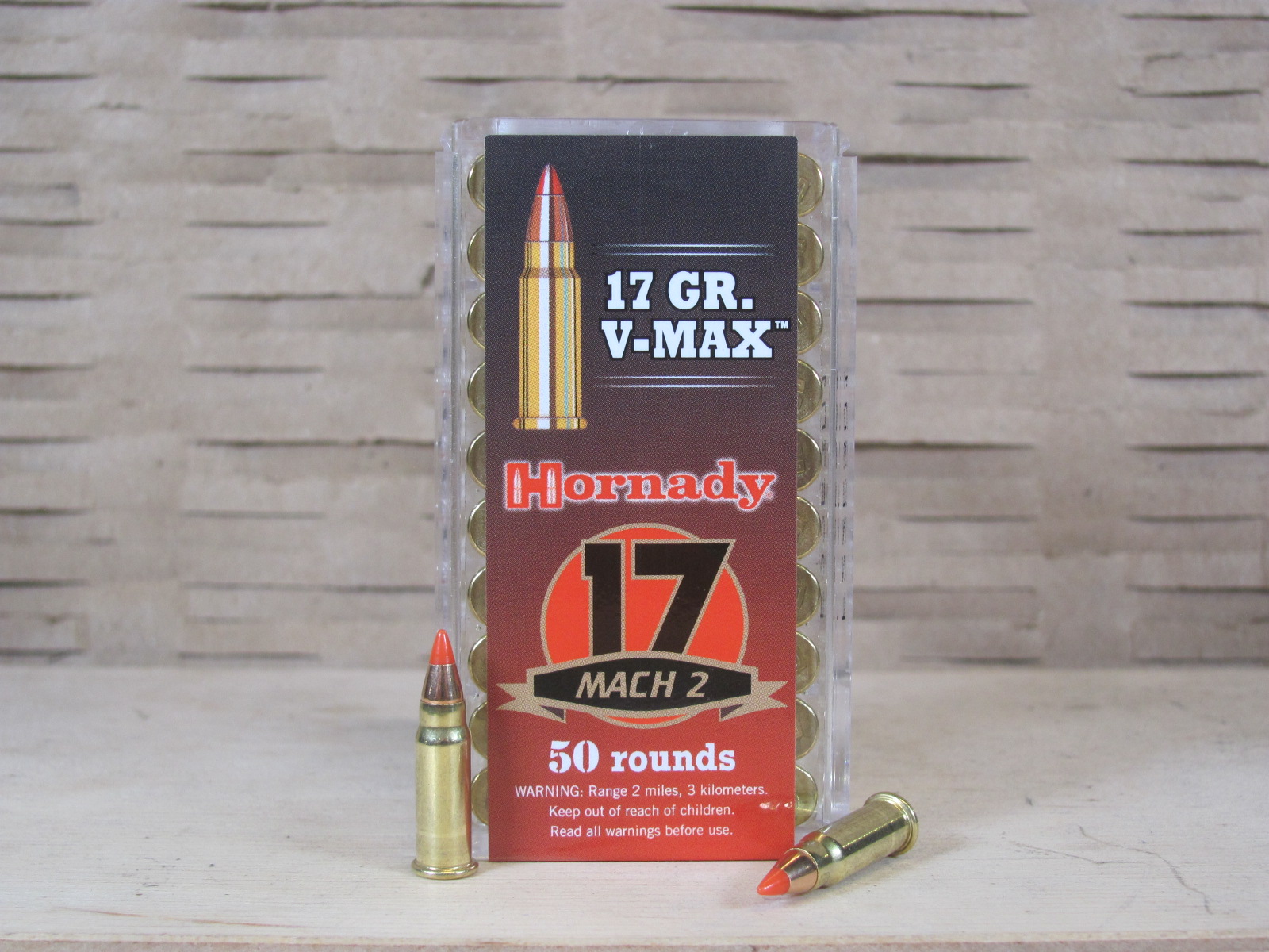 500 Round Brick – 17 HM2 – Hornady Mach 2 – 17 Grain V-max Ammo – 83177