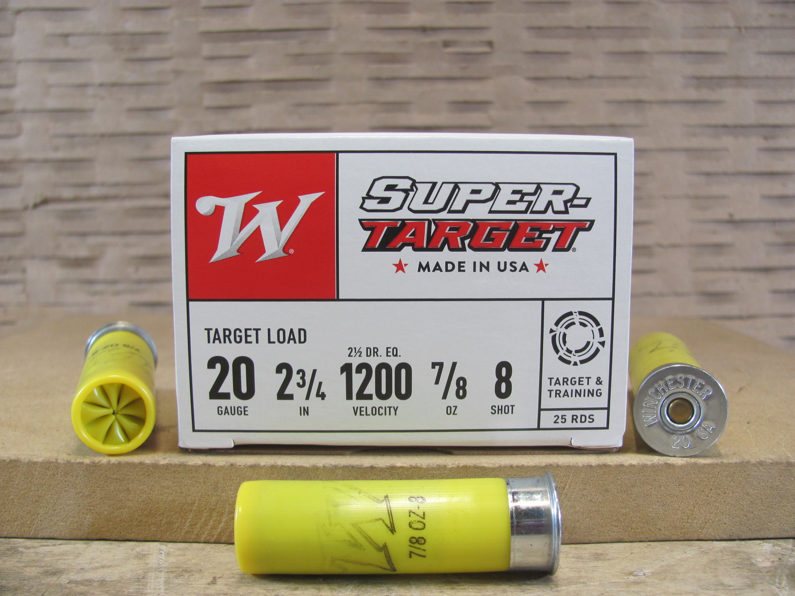 200 Round Case – 20 Gauge 2.75 Inch 7/8 Ounce 8 Shot Winchester Super Target Ammo – TRGT208VP