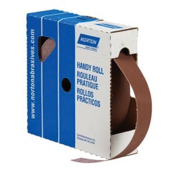 Norton Metalite/K225 50 yd x 1" 120 Grit Fine Cloth Roll, Brown