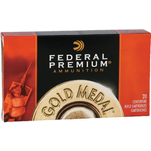 Federal GM223M Premium 223 Rem/5.56 NATO Sierra MatchKing Boat Tail Hollow Point, 69 GR - Gold Medal Ammunition, Brass, Boxer, Reloadable - 20rd Box