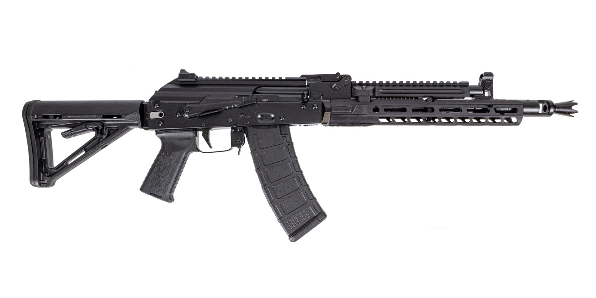PSA AK-105 Rifle w/Pinned and Welded extended booster, PSA-SLR 11" Rail, M4 Stock, Toolcraft Bolt, Trunnion, and Carrier