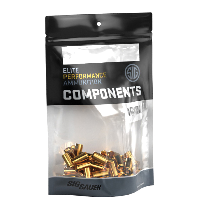 Sig Sauer 9mm Unprimed Component Pistol Brass, 100rds
