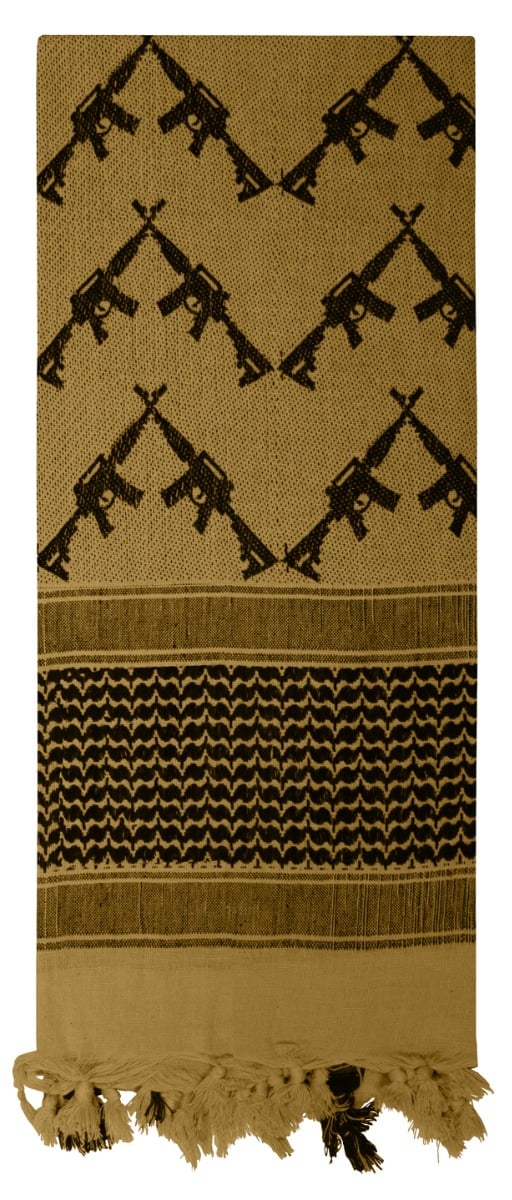 Rothco Crossed Rifles Shemagh Tactical Desert Keffiyeh Scarf - Foliage Green