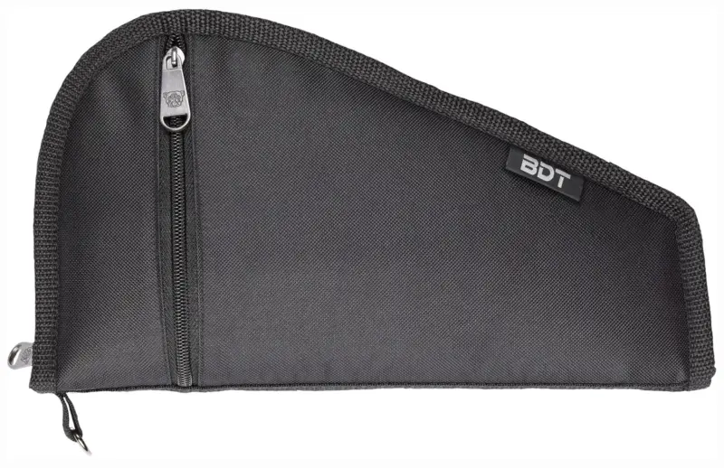 Bulldog BDT619B Deluxe Pistol Case With Pocket Sleeve, Black Water-Resistant Outer Shell, Impact-Resistant Padding, Heat-Resistant Quilted Lining 9"L x 6" H