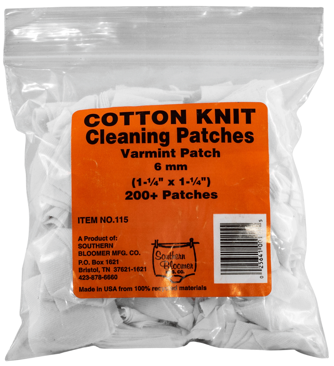 Southern Bloomer Cleaning Patches, 6mm, 200/pack - 115