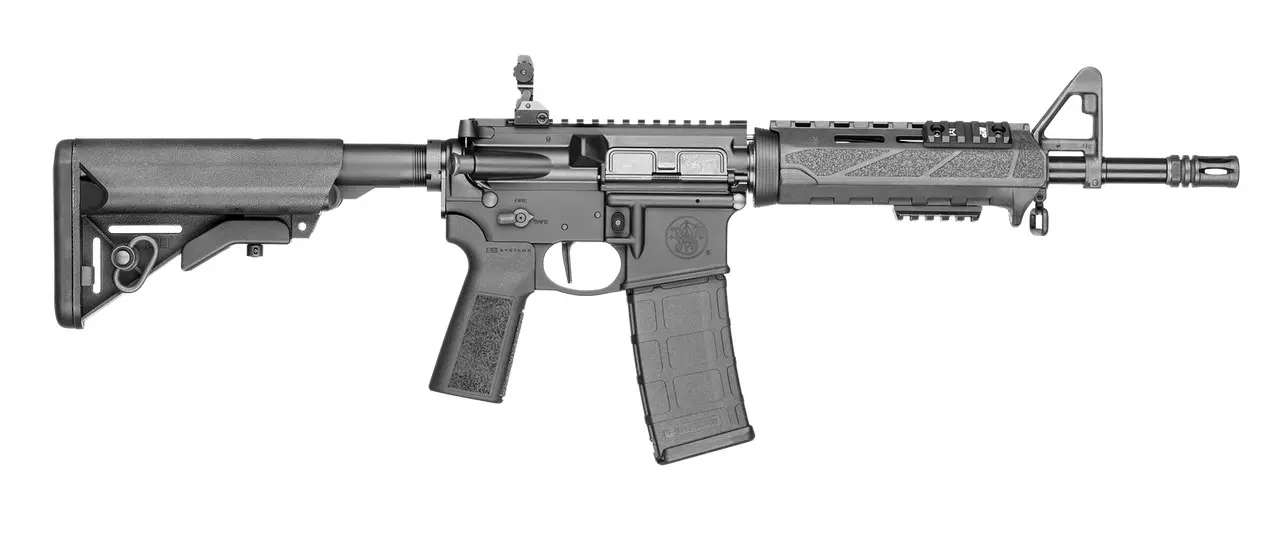 Smith Wesson 13622 M 15 SBR 5.56 NATO 30+1 11.50" Black Armornite Barrel, Black Hardcoat Anodize Aluminum Receiver w/Picatinny Rail, M-LOK Handguard, BCMGunfighter w/M-LOK Forend, B5 SOPMOD Black