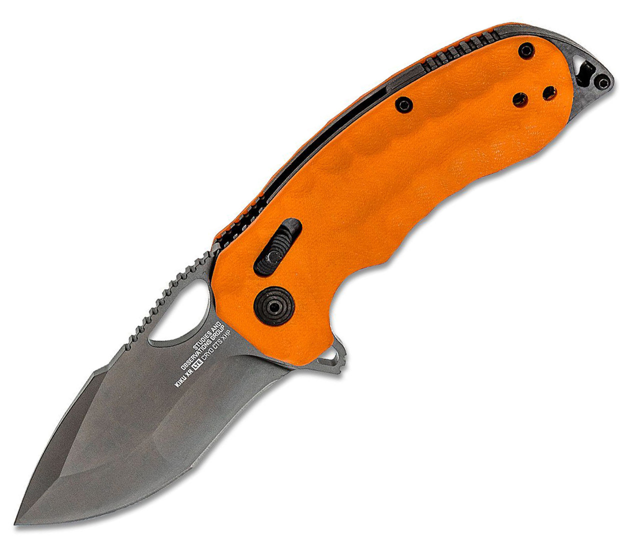SOG Knives Kiku XR LTE Folding Knife Tanto, Blaze Orange - SOG12-27-03-57