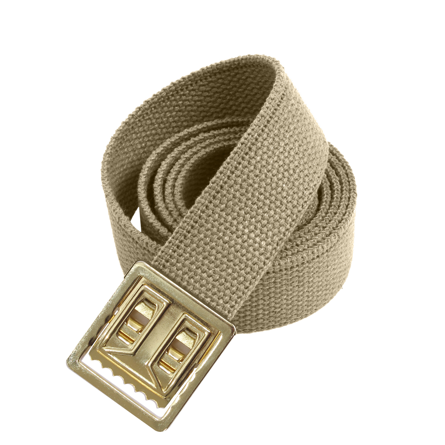 Rothco Military Web Belts With Open Face Buckle - Gold, Khaki, 54 In
