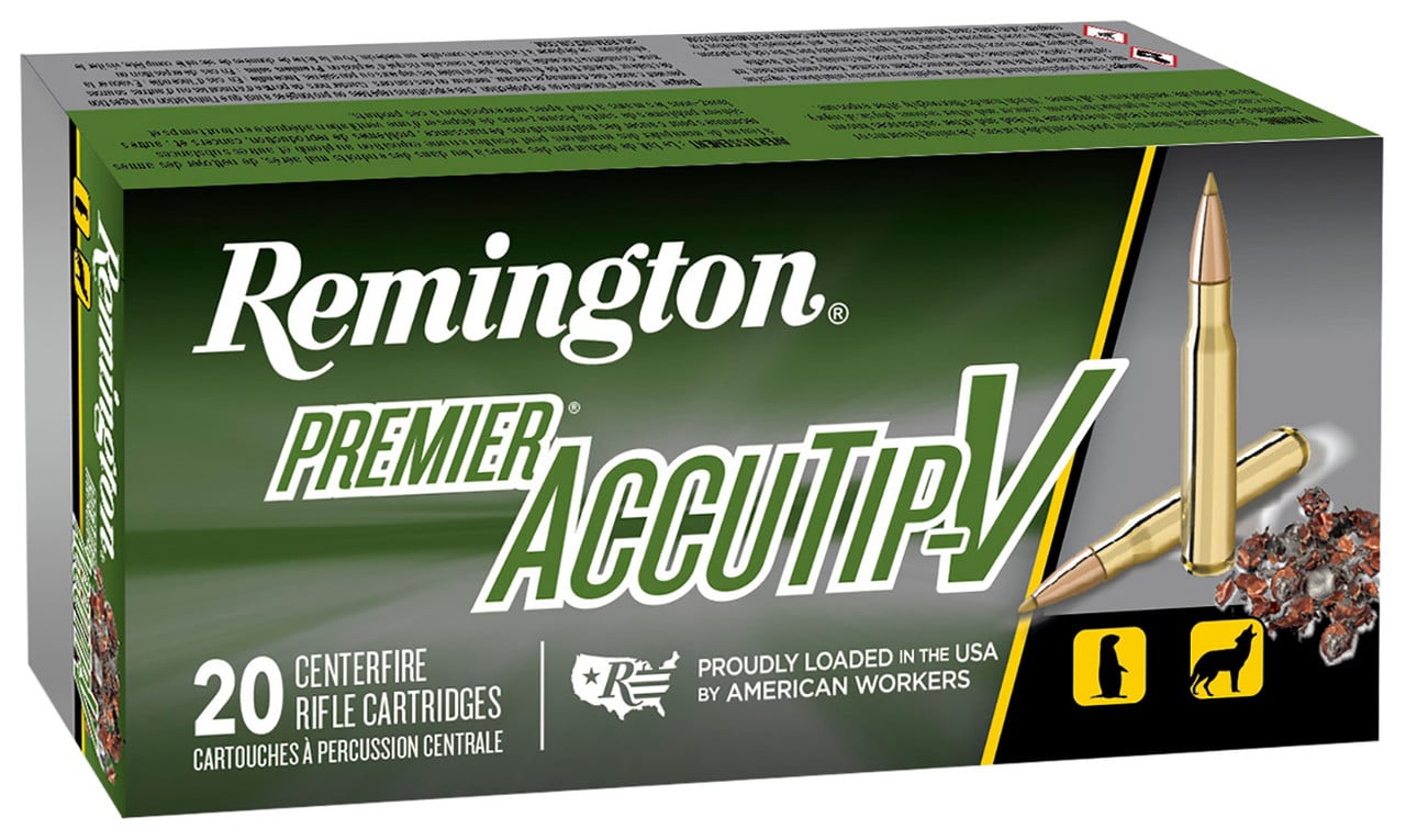 Remington Accutip-V Rifle Ammunition .224 Valkyrie 60gr PSP 3300 fps 20/ct - No Credit Card Fees - Low, flat rate shipping