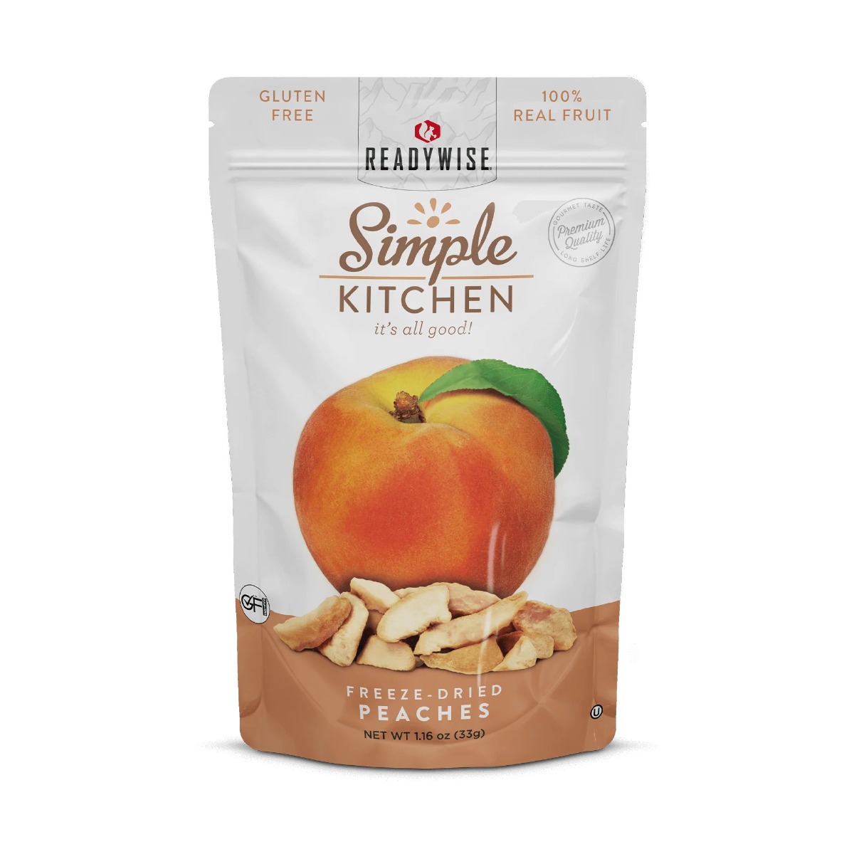 ReadyWise Simple Kitchen Freeze Dried Peaches 6 Count - RWSK05-008