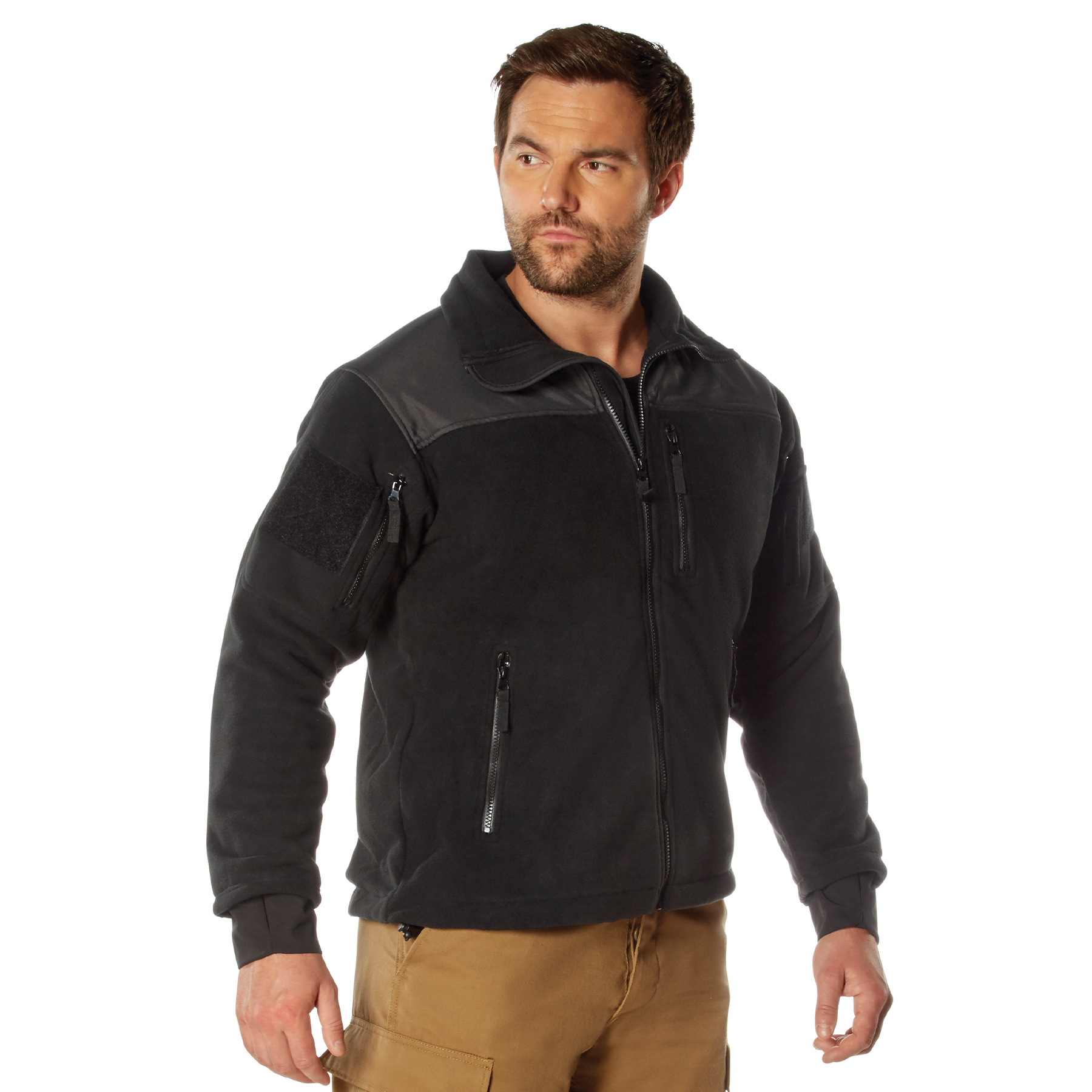 Rothco Spec Ops Tactical Fleece Jacket - Black, Large