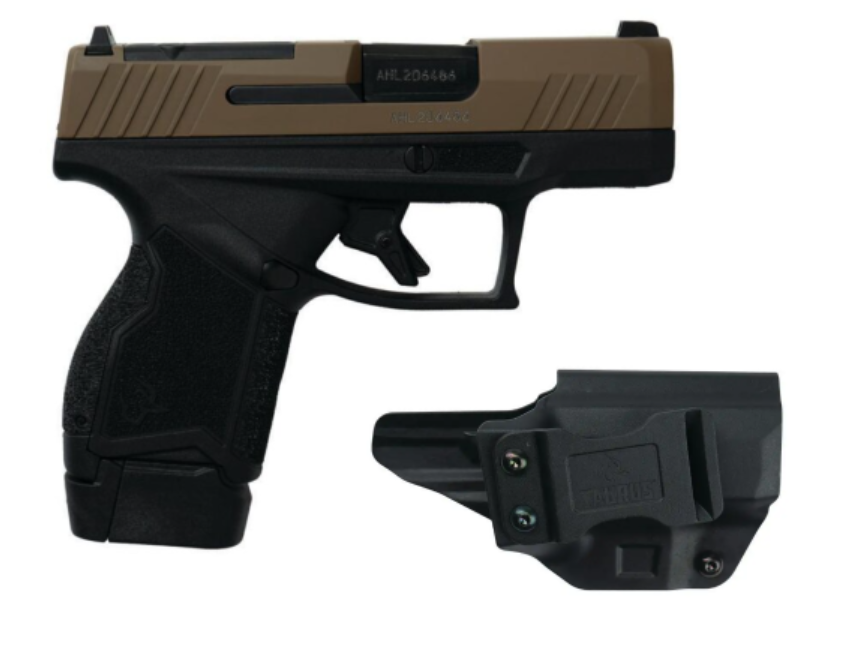 Taurus GX4 3" 9mm 13rd Pistol, Black/Coyote w/ Holster - 1GX4M93E-CK