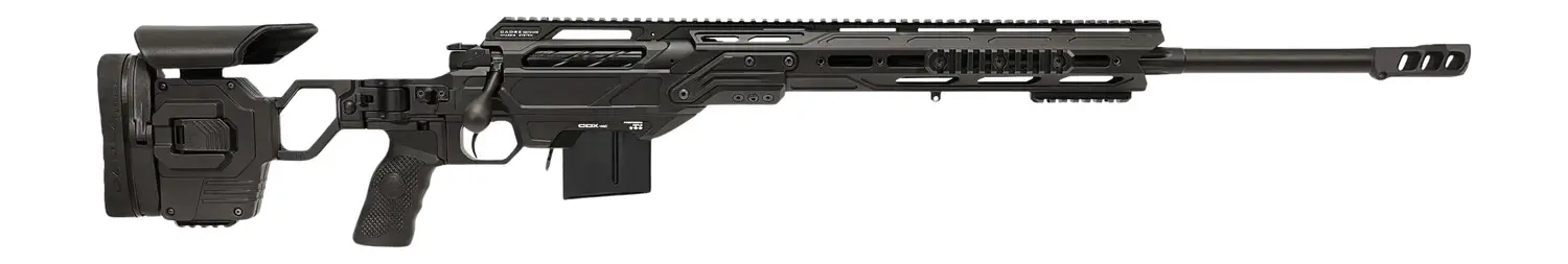 Cadex Inc CDXMCKRKN30824BR20I2F1 CDX-MC Kraken 308 Win 10+1 24" Black DLC Match Grade Threaded Barrel, Black DLC Receiver w/Picatinny Rail, M-LOK Handguard, Black Adjustable Folding Buttstock, Black P