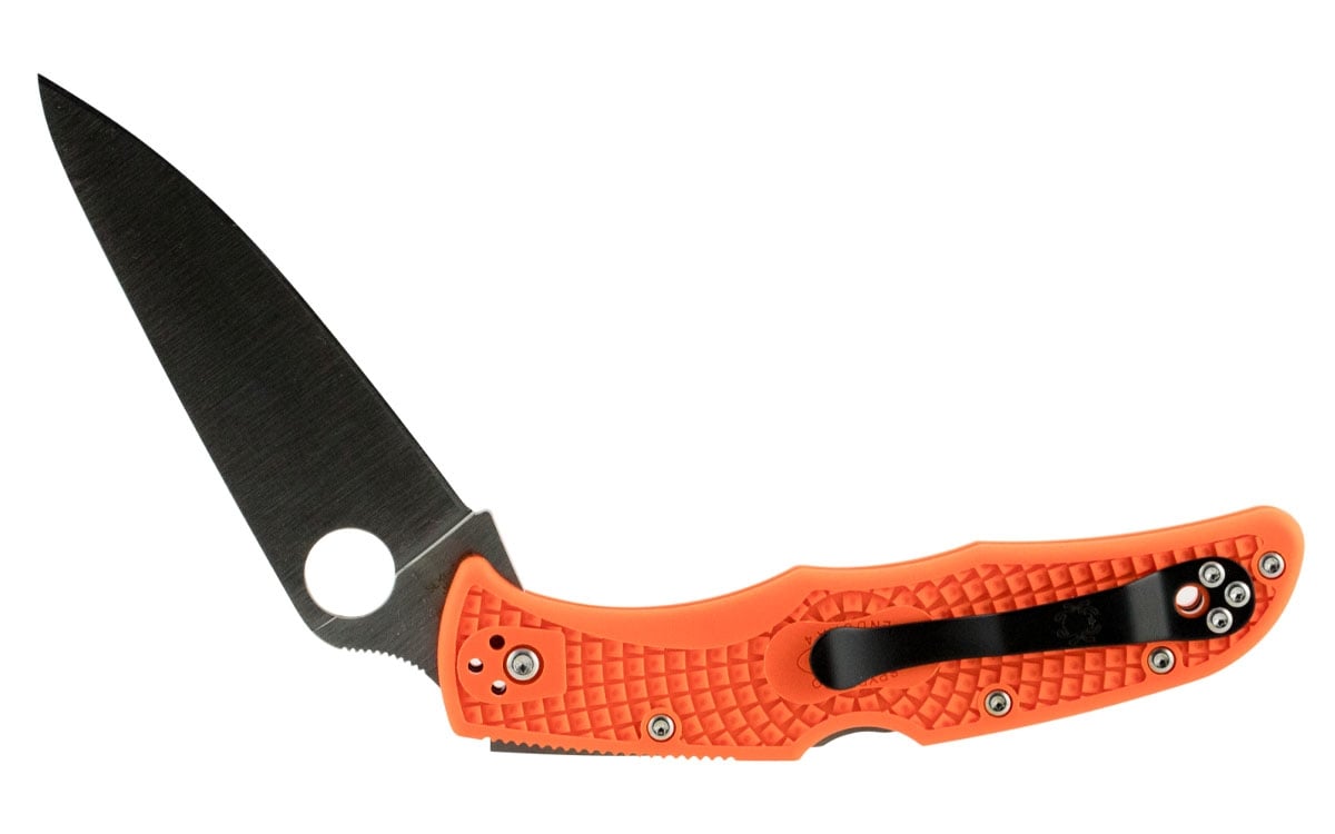Spyderco Endura 4 Drop Point Lightweight Folding Knife, 3.75", Orange - C10FPOR