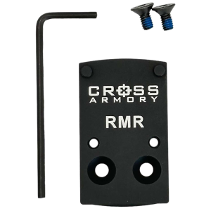 Cross Armory CRRMADAPTER  Adapter Plate Black Oxide Aluminum Compatible w/ RMR Optics