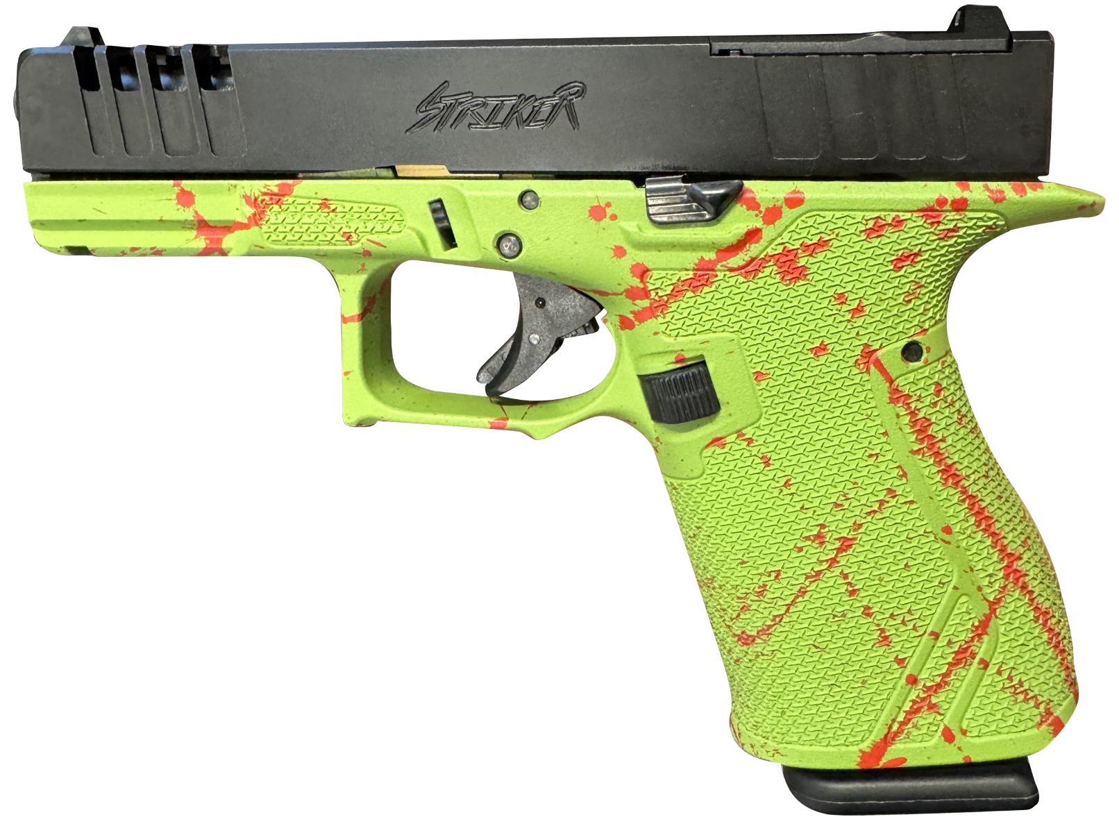 Great Lakes 9mm 4" 15rds, Zombie Splatter Green
