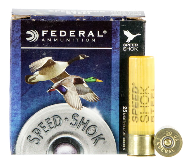 Federal Premium Speed Shok 20 Gauge 7/8oz Speed Shok Shotgun Ammo 2 Shot 25 Rounds WF209