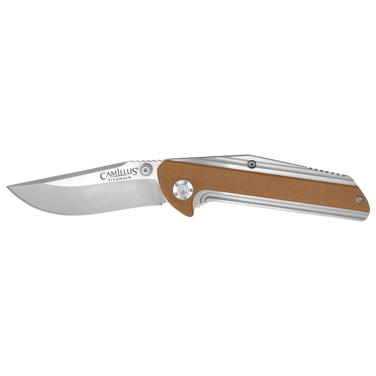 Camillus Seven Folding Clip Point Knife, Coyote Brown - CAM-19196