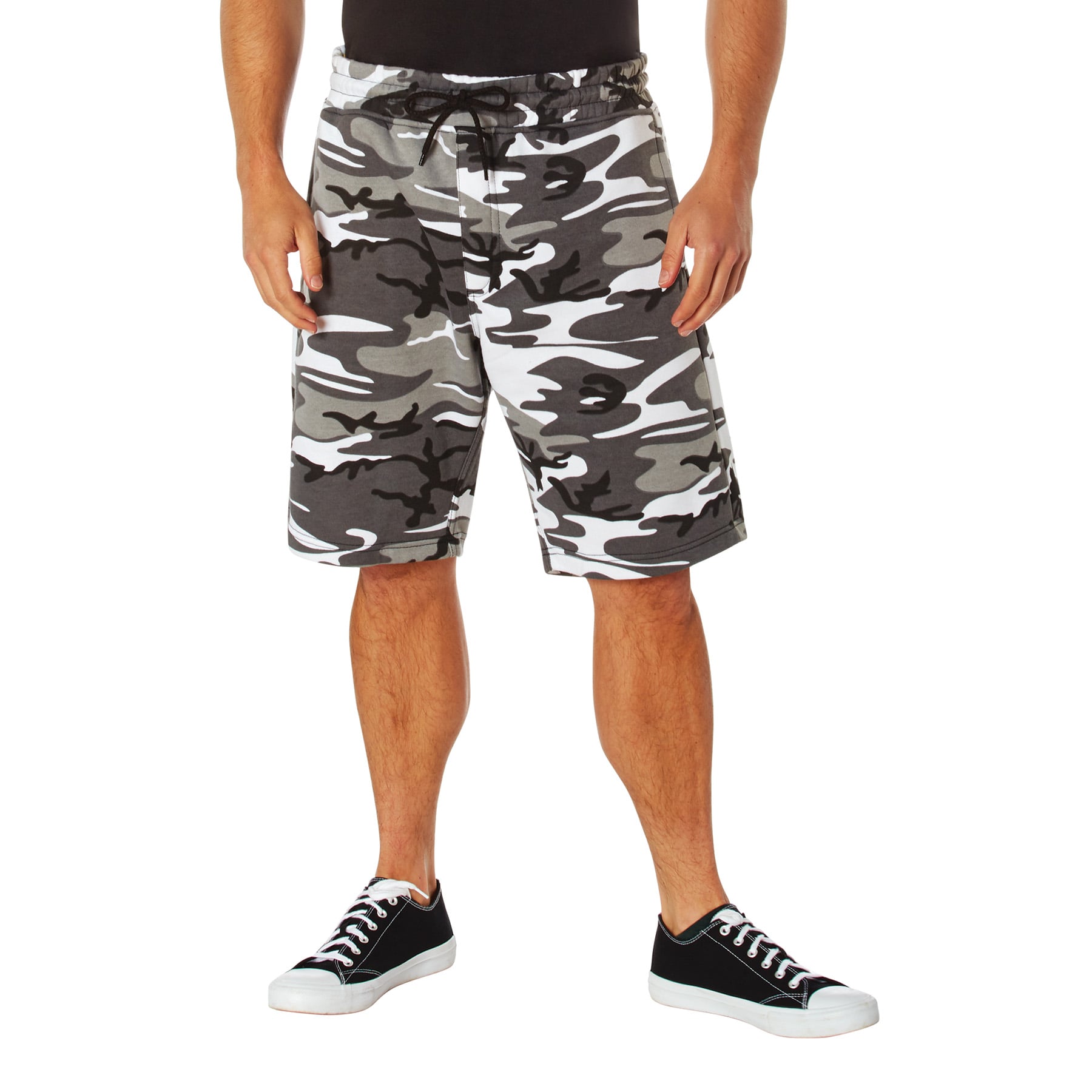 Rothco Camo And Solid Color Sweatshorts - City Camo, Medium