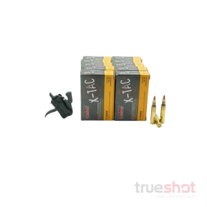 BUNDLE DEAL: Rise Rave 140 Curved Drop in AR Trigger and 200 Rounds of Ammo - PMC 5.56 55 Grain