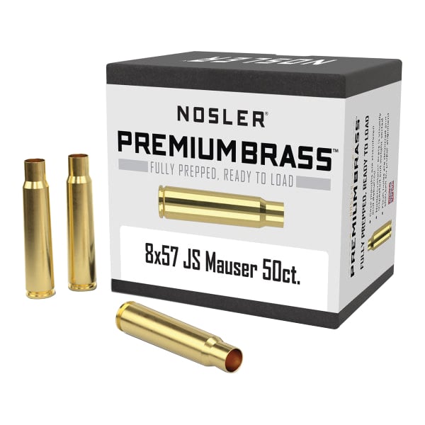 Nosler 8x57 JS Mauser Large Rifle Premium Brass, 50rds