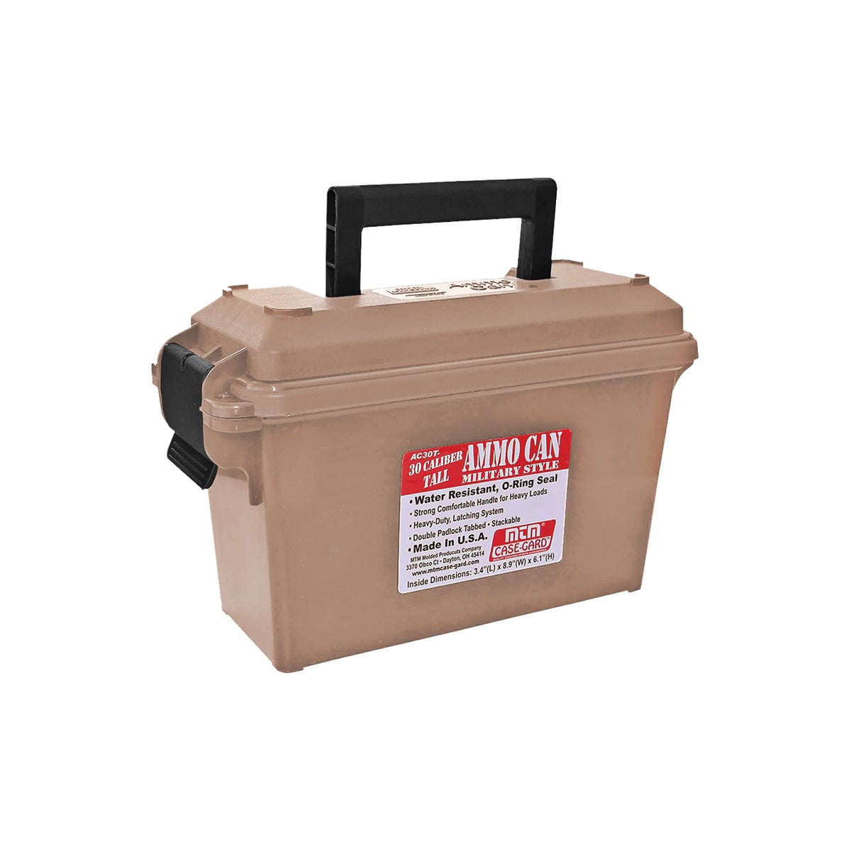 MTM Case Gard .30 Cal Tall Ammo Can, Flat Dark Earth