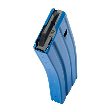 DURAMAG Speed Aluminum 30rd AR-15 Mag, 5.56 NATO/.223/300BLK, Blue with Black Follower