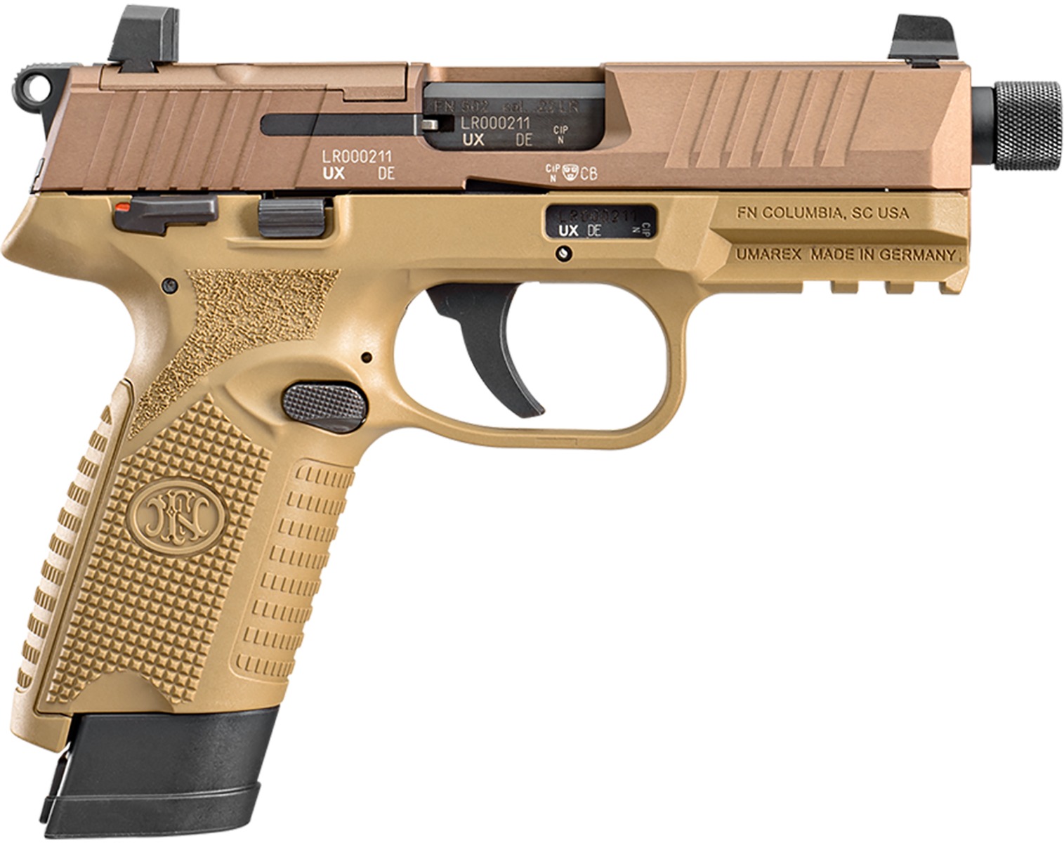 FN 502 Tactical .22 LR Pistol - 15rd Capacity