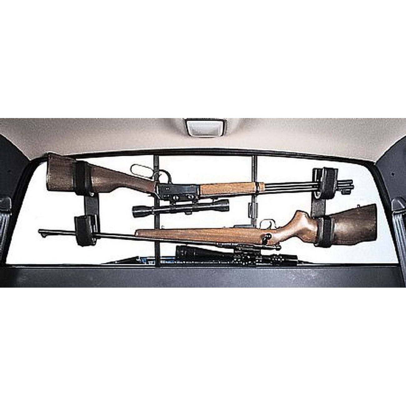 Ranger Rugged Gear Black Metal Double Hook Dual Lock Mount Gun Holder, Universal - 10040