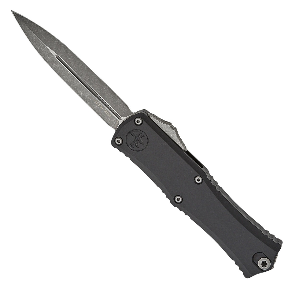Microtech Mini Hera II Apocalyptic OTF Bayonet Point Knife, Black - 1702M-10AP
