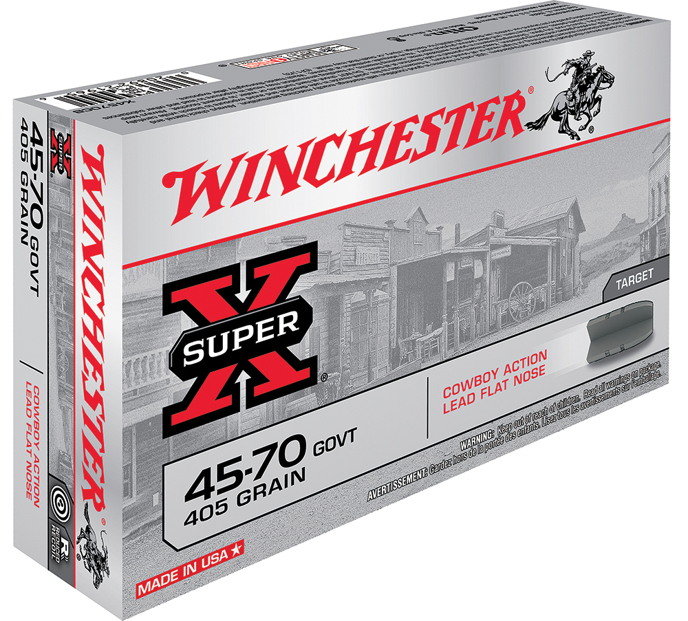 Winchester Ammunition Super-X 405 gr Lead Flat Nose .45-70 Ammo, 20/box - X4570CB
