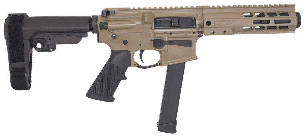 Brigade BM-9 9mm AR Pistol 8.5" FDE SBA3 M-LOK