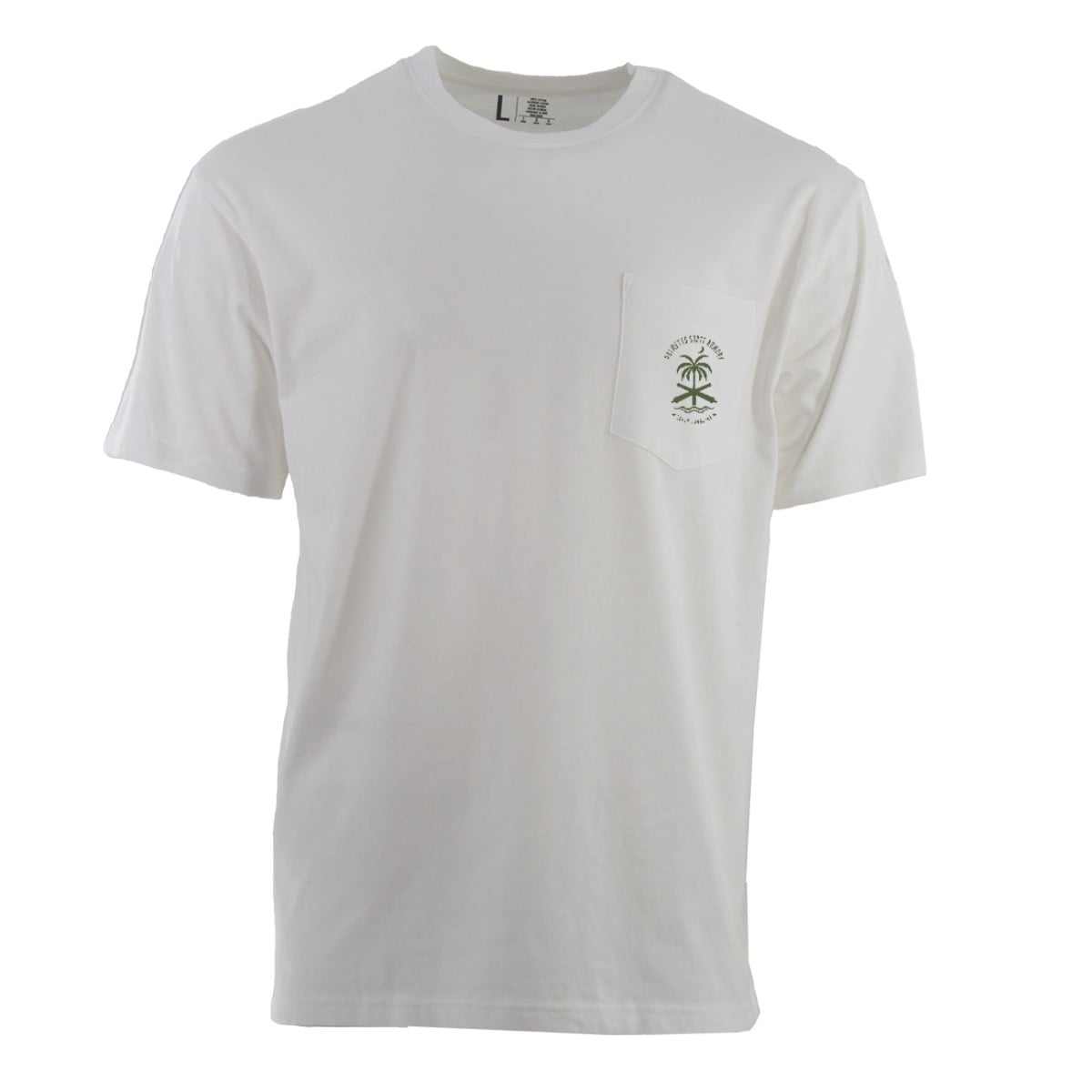 PSA "Palm Trees" Pocket T-Shirt, White - 2X-Large