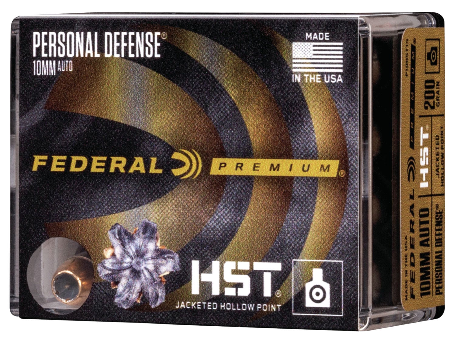 Federal P10HST1S Premium Personal Defense 10mmAuto 200gr HST Jacketed Hollow Point 20 Per Box/10 Case - No Credit Card Fees - Low, flat rate shipping