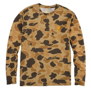 Browning-Clothing Browning Wasatch Long Sleeve T-Shirt Vintage Tan Camo 2XL