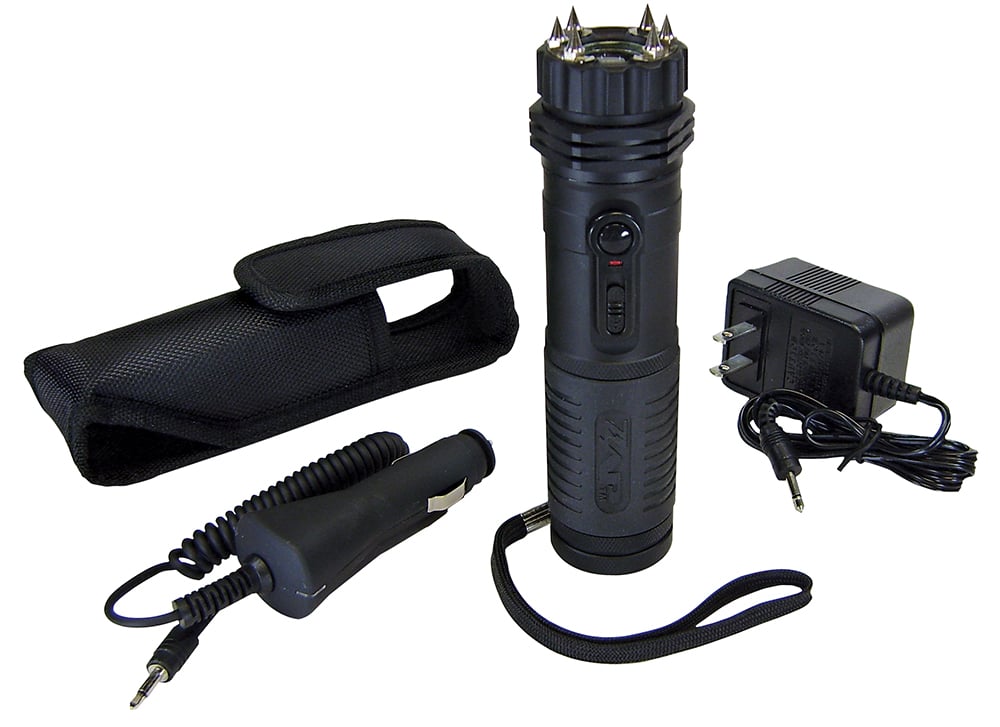 PS Products Zap Light 1 MV Extreme Stun Device Flashlight w/ Spike Electrodes, Black - ZAPLE